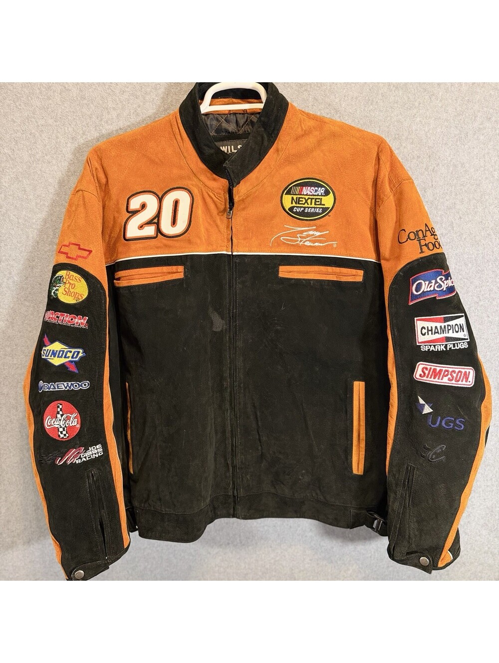 Wilsons Leather NASCAR Racing Y2K Tony Stewart 20 Motorsports Jacket XL